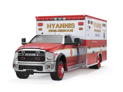 Emergency Ambulance Truck 2022 Dodge RAM 5500 3D model