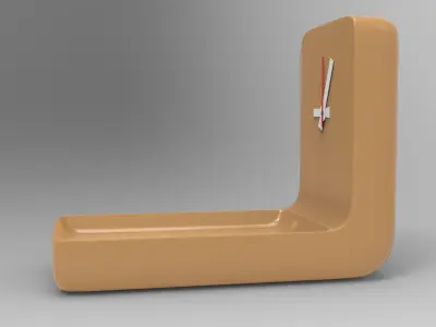 Uko Clock Low-poly 3D model