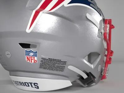 PATRIOTS NEW ENGLAND Helmet Football AFC East PBR updated 2025 3D model