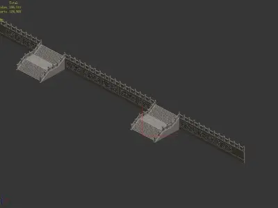 Game Basilica - Stairs 034 3D model
