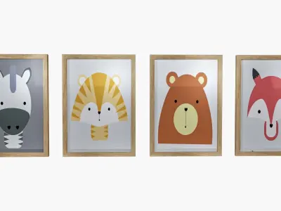 Childrens Decor Picture 3D model