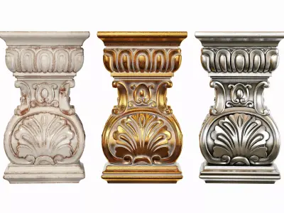 Classic capital 07 3D model