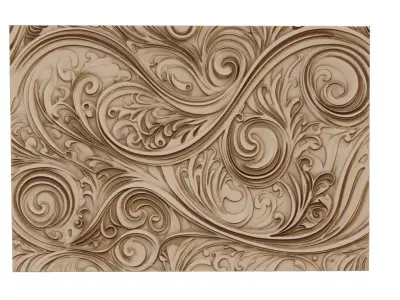decor set wall panel wall relief mural CNC 56 3D model