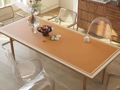 Mid Century interior scene 3D model