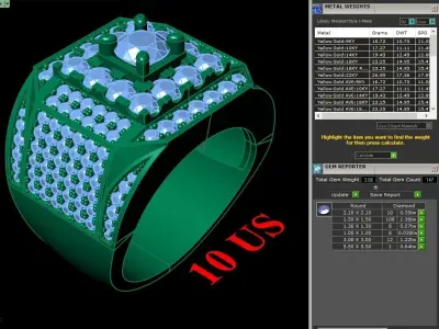 Luxury Men Rings Designs 5MR078 3D print model