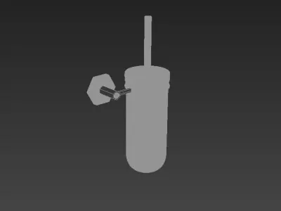 Orchid Diamond Toilet Brush Glass 3D model