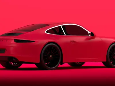 Porsche 911 Red 3D model