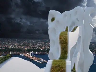 Concept architectural object 3D model