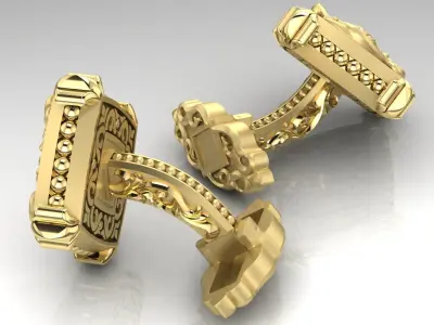 Zodiac signs Cufflinks Crayfish 3D print model