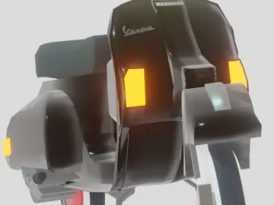 1981 Vespa PX150 black 3D model