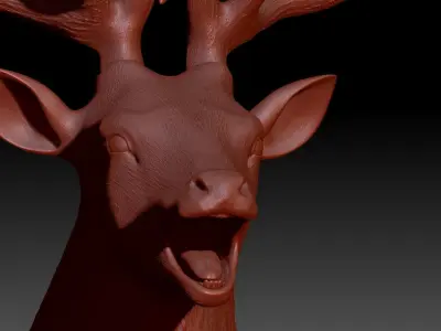High poly model of deer 3D model
