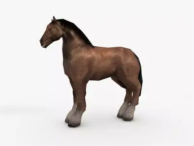 Low Poly Horse Low-poly 3D model