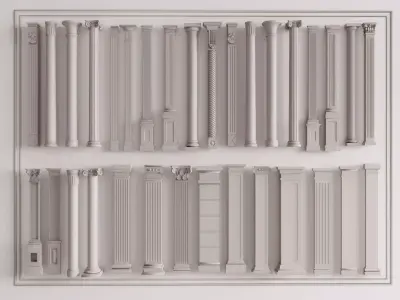Classical Column Reference Set 3D model