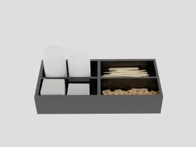 Take-away Coffee Station Organizer  Free 3D model