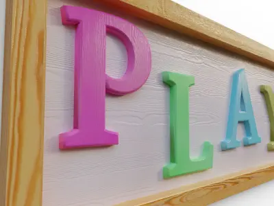 Wall decoration PLAY 3D model