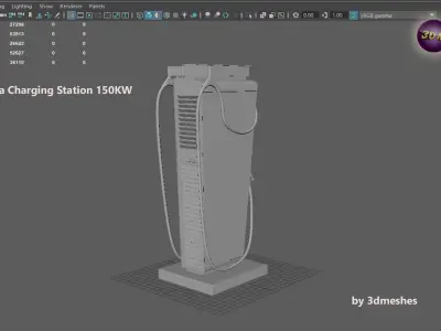 ALLEGO - Ultra Charging Station 150KW - PBR lowpoly Low-poly 3D model