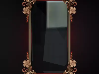 Style Giltwood Classical Mirror 3D model