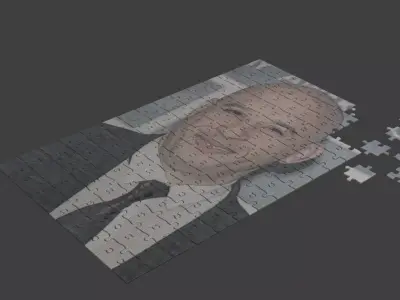 Vin Diesel Puzzle Low-poly 3D model