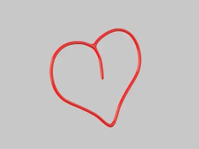 Heart icon v 19 3D model