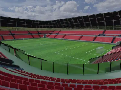 Football Stadium Low-poly 3D model 4