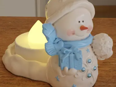 cute snowman - christmas ornament - winter decoration - home 3D print model