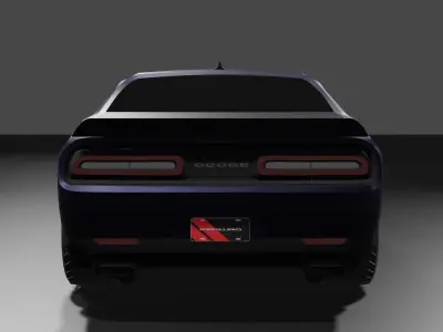 dodge challenger 3D model Textured