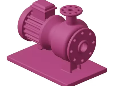 Plastic Premium Industrial Water Pump Toy 3D model