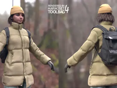 Mens and Womens Winter and Autumn Outfits 3D Model Collection
