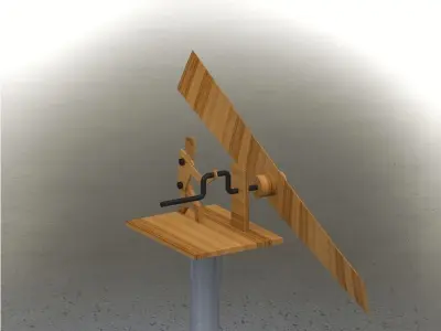 Wind man Free 3D model
