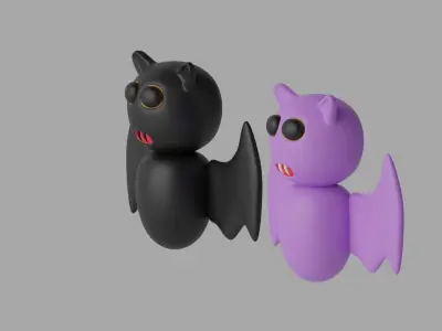Cartoon Bat 3D model