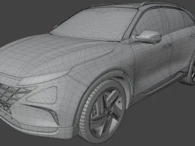 Hyundai Nexo hydrogen car 3D model