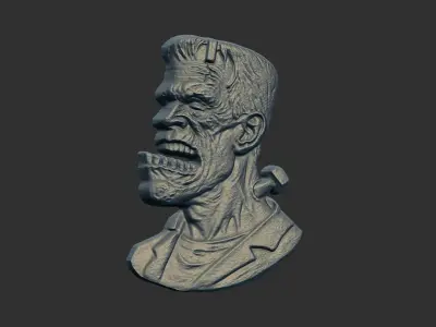 frankenstein monaster head cnc model 3D print model