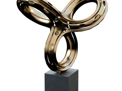 Knot metal decor 3D model