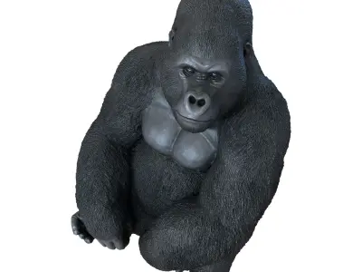 Deco Figurine Monkey Gorilla Side XL  3D model