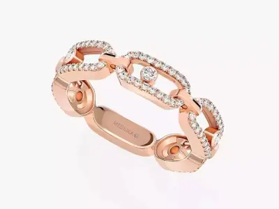 Messika Ring Gold 3D print model