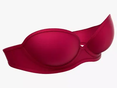 Strapless Bra Low-poly 3D model
