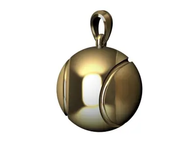Tennis Ball Hollow Pendant   3D print model
