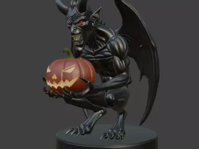 Halloween Black Demon 3D Model 3D print model
