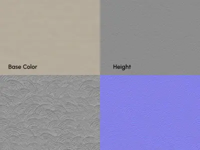 Stucco Brush Straight Plaster 8K -Seamless-Tileable -DrCG No 106 3D model