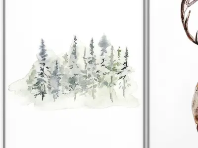 Art Frams 132- Christmas wall art 2 3D model