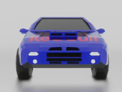 Sport car low poly car  Low-poly 3D model