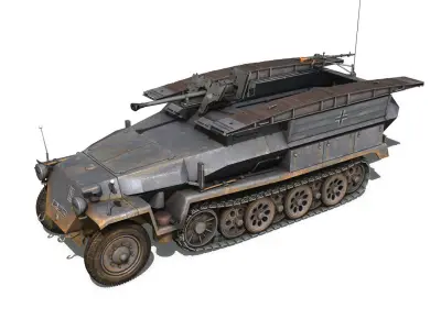SD KFZ 251 7-  Ausf C - Assault Engineer Vehicle - 7PD 3D model