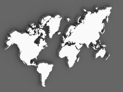 World Map 3D model