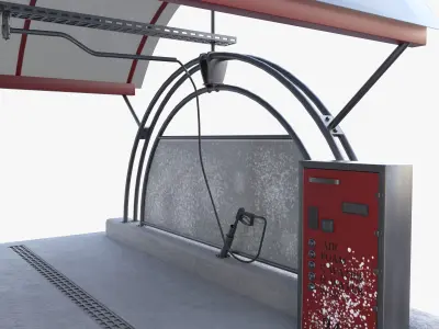 Self service car wash V2 3D model