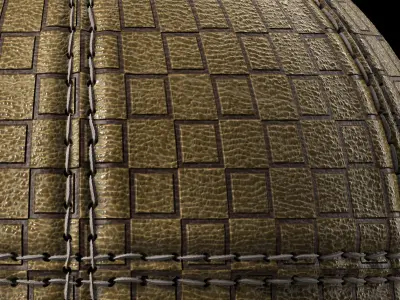 Leather Materials 33- Stitched Leather By Sbsar  Texture