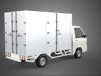 PARCEL COURIER LETTER CARRIER CARGO BOX TRUCK CAR CONTAINER UTE 3D model