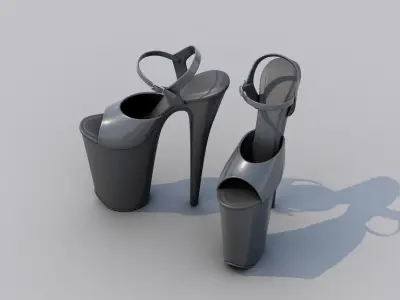 Pole Dancing Platform High Heel Shoes 3D model