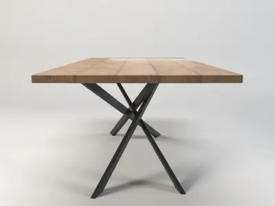 table - dining table - modern table - wood table Low-poly 3D model