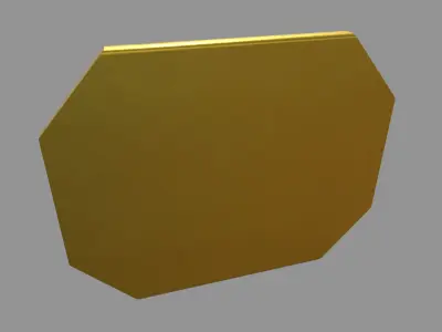 Gold Antique Mirror 01 Low-poly 3D model