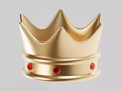 Crown 3d model Low-poly 3D model